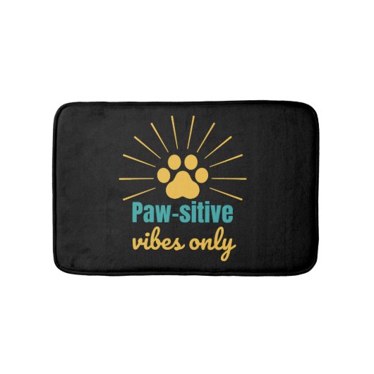 Cute Paw Print Design – Cheerful Animal Lover Home Badematte (Vorderseite)