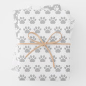 Cute Paw Prints Custom Name Wrapping Paper Sheets Geschenkpapier Set (Beispiel)