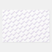 Cute Paw Prints Custom Name Wrapping Paper Sheets Geschenkpapier Set (Vorderseite 2)