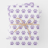 Cute Paw Prints Custom Name Wrapping Paper Sheets Geschenkpapier Set (Beispiel)
