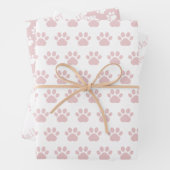 Cute Paw Prints Custom Name Wrapping Paper Sheets Geschenkpapier Set (Beispiel)