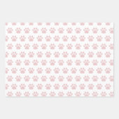 Cute Paw Prints Custom Name Wrapping Paper Sheets Geschenkpapier Set (Vorderseite)