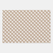 Cute Paw Prints Custom Name Wrapping Paper Sheets Geschenkpapier Set (Vorderseite 3)