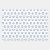 Cute Paw Prints Custom Name Wrapping Paper Sheets Geschenkpapier Set (Vorderseite)