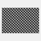 Cute Paw Prints Dog Bones Custom Name Geschenkpapier Set (Vorderseite 3)