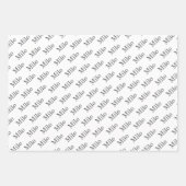 Cute Paw Prints Dog Bones Custom Name Geschenkpapier Set (Vorderseite 2)