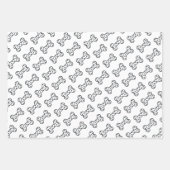 Cute Paw Prints Dog Bones Custom Name Geschenkpapier Set (Vorderseite)
