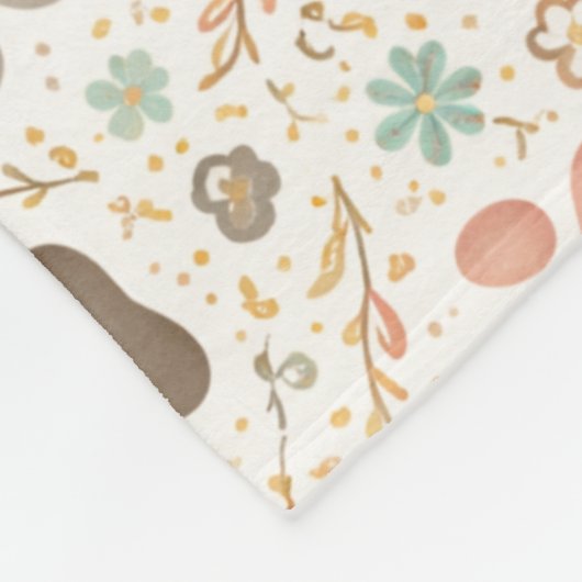 Cute Paw Prints Fleecedecke (Ecke)