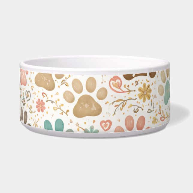 Cute Paw Prints Napf (Vorderseite)