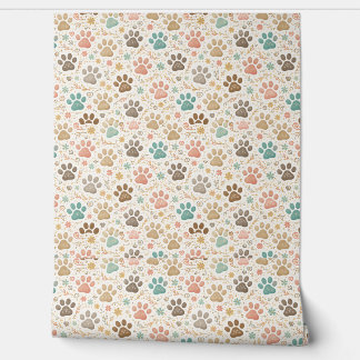 Cute Paw Prints Tapete