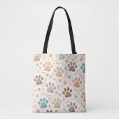 Cute Paw Prints Tasche (Vorderseite)
