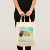 Cute Peace Love Bees  Tragetasche (Vorderseite (Produkt))