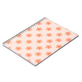 Cute Peach Flower Pattern Minimal Floral Aesthetic Notizblock (Linke Seite)