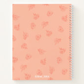 Cute Peachy Notebook with initials  Notizblock (Rückseite)