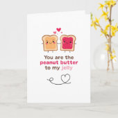 Cute Peanut Butter and Jelly Love Design Karte (Gelbe Blume)