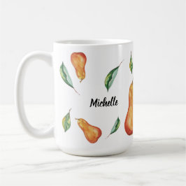 Cute Pear Pattern Wtercolor Art Hand-painted Kaffeetasse