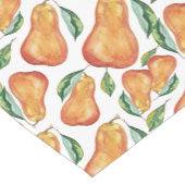 Cute Pear Pattern Wtercolor Art Hand-painted Kurzer Tischläufer (Ecke)