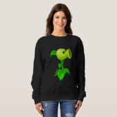 Cute Peashooter Nostalgia Plants And Zombies Leaf  Sweatshirt (Vorne ganz)