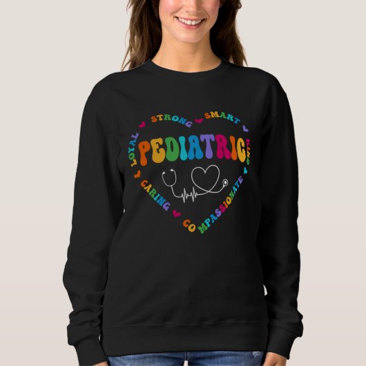 Cute Pediatric Squad Appreciation Nursing Sweatshirt (Vorderseite)