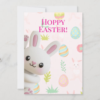 Cute Peeking Bunny Hoppy Easter Feiertagskarte