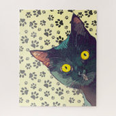 Cute Peeking Cat Design Puzzle (Vertikal)