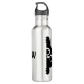 Cute Peeking Cat Design Water Bottle Edelstahlflasche (Rückseite)