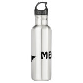 Cute Peeking Cat Design Water Bottle Edelstahlflasche (Vorderseite)