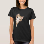 Cute Peeking Cat Graphic Shirt (Vorderseite)