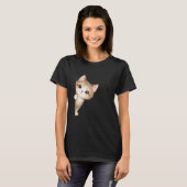 Cute Peeking Cat Graphic Shirt (Vorne ganz)