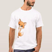 Cute Peeking Fox Graphic Shirt (Vorderseite)