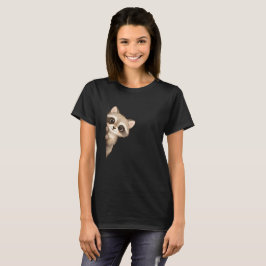 Cute Peeking Raccoon Graphic Shirt