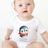 Cute penguin 1st Christmas birthday Baby Strampler