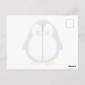 Cute Penguin Blue Watercolor  Postkarte (Rückseite)