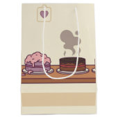 Cute Penguin Cake Decorator Valentine Gift Bag Mittlere Geschenktüte (Rückseite)