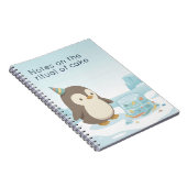 Cute Penguin Cake | Dry Humour Custom Notebook Notizblock (Rechte Seite)