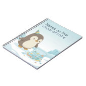 Cute Penguin Cake | Dry Humour Custom Notebook Notizblock (Linke Seite)