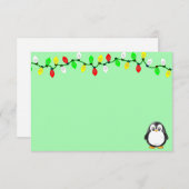 Cute Penguin Cartoon Blank Custom Christmas Mitteilungskarte (Vorne/Hinten)