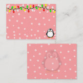 Cute Penguin Cartoon Blank Custom Christmas Winter Mitteilungskarte (Vorne/Hinten)
