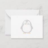 Cute Penguin Cartoon Blank Just a Note Mitteilungskarte (Rückseite)
