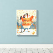 Cute Penguin Christmas Animal Nursery Art Canvas Leinwanddruck (Insitu (Holzboden))