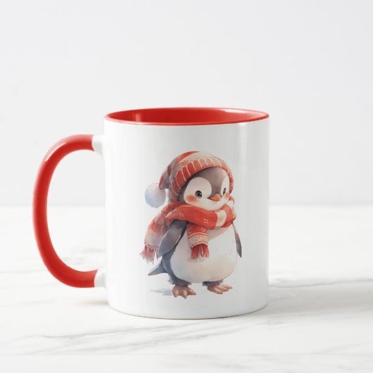 Cute penguin christmas merry and bright tasse (Links)