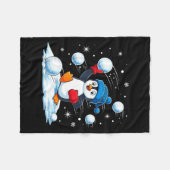 Cute Penguin Christmas Pajamas Shirt Boys, Penguin Fleecedecke (Vorderseite (Horizontal))