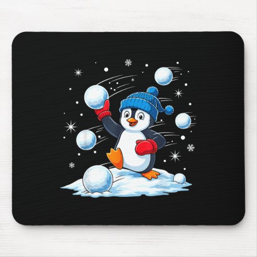 Cute Penguin Christmas Pajamas Shirt Boys, Penguin Mousepad (Vorne)
