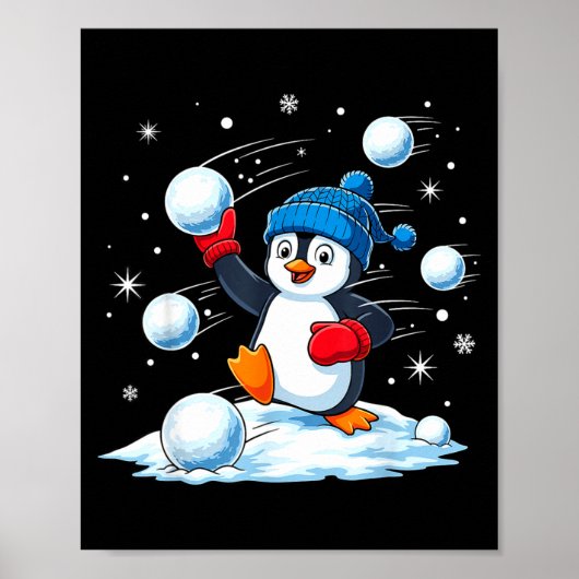 Cute Penguin Christmas Pajamas Shirt Boys, Penguin Poster (Vorne)