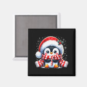 Cute Penguin Christmas Xmas  Magnet (Vorderseite/Rückseite)