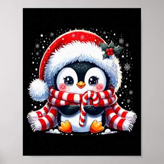 Cute Penguin Christmas Xmas Poster (Vorne)