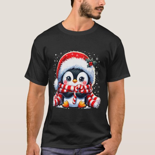 Cute Penguin Christmas Xmas T-Shirt (Vorderseite)