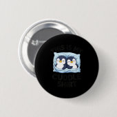 Cute Penguin Cuddle Cozy Sleep Matching Couple Button (Vorne & Hinten)