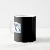 Cute Penguin Cuddle Cozy Sleep Matching Couple  Kaffeetasse (Vorderseite Links)