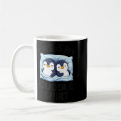 Cute Penguin Cuddle Cozy Sleep Matching Couple Kaffeetasse (Links)